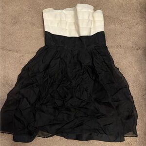 White House Black Market Audrey Hepburn Silk 2 Tone Dress